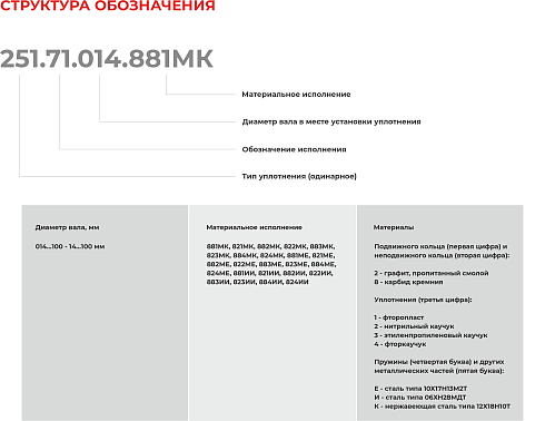 Торцевое уплотнение 251.71.100.884МК в Ростове-на-Дону фото